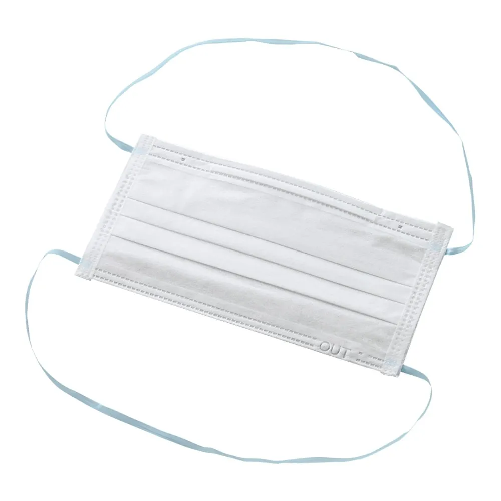 1-4754-61 ASPURE Clean Room Face Mask (Head Hook Type) 2000 Pieces 3PLY-R