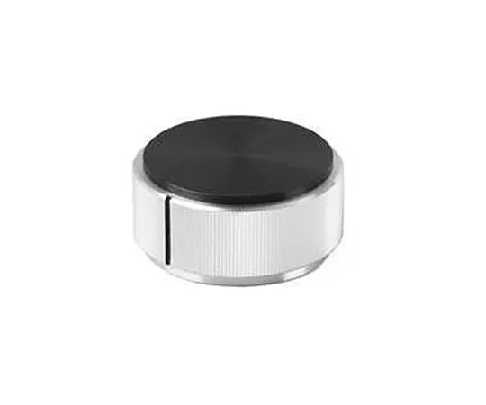 63-3146-87 Knob PHI. 29 Black Silver (Aluminum) Indicator Line: For Black Shaft Diameter PHI.6 K-52-KE-1