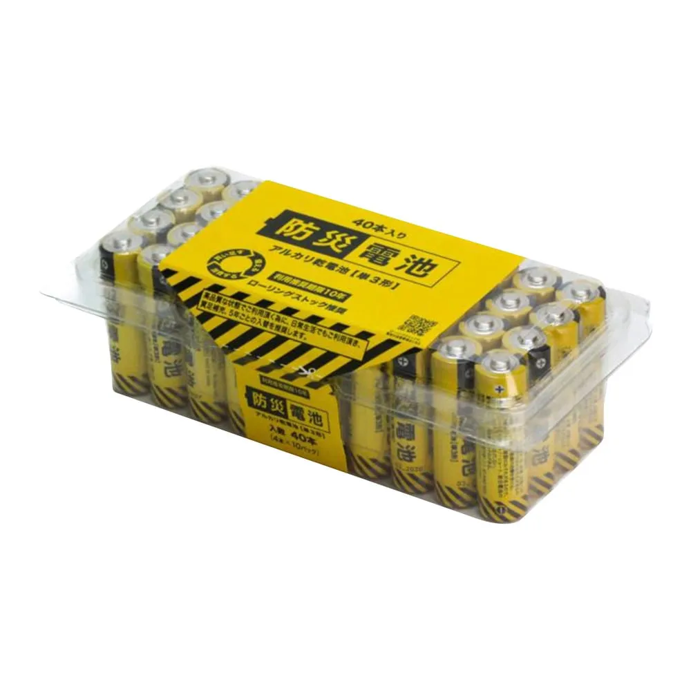 4-3601-01 Storage Alkarine Emergency Batteries AA (small Box) 1 Pack (40 Pieces)