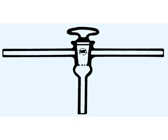 65-8677-57 High Vacuum Cock T-type Branch Tube Outer Diameter φ8mm HVT-08