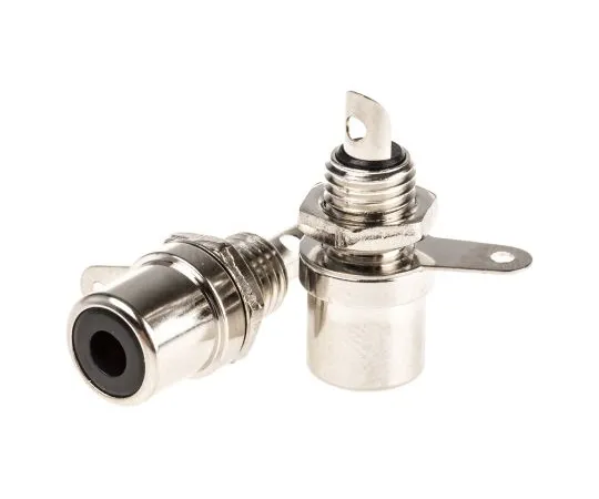 63-4616-77 RS PRO Gold Chassis Mount RCA Socket, Nickel 411-071