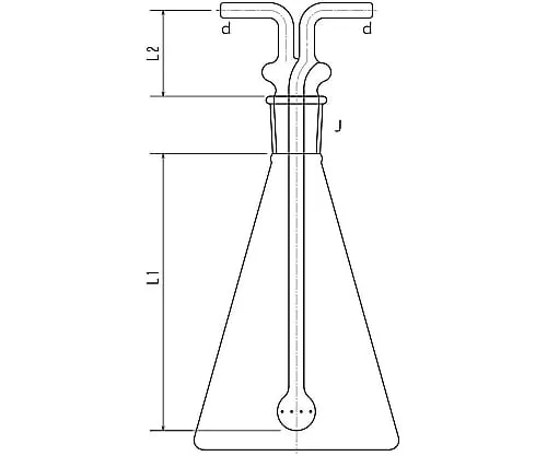 61-3629-38 Gas-Washing Bottle 500mL 3262-500-4M