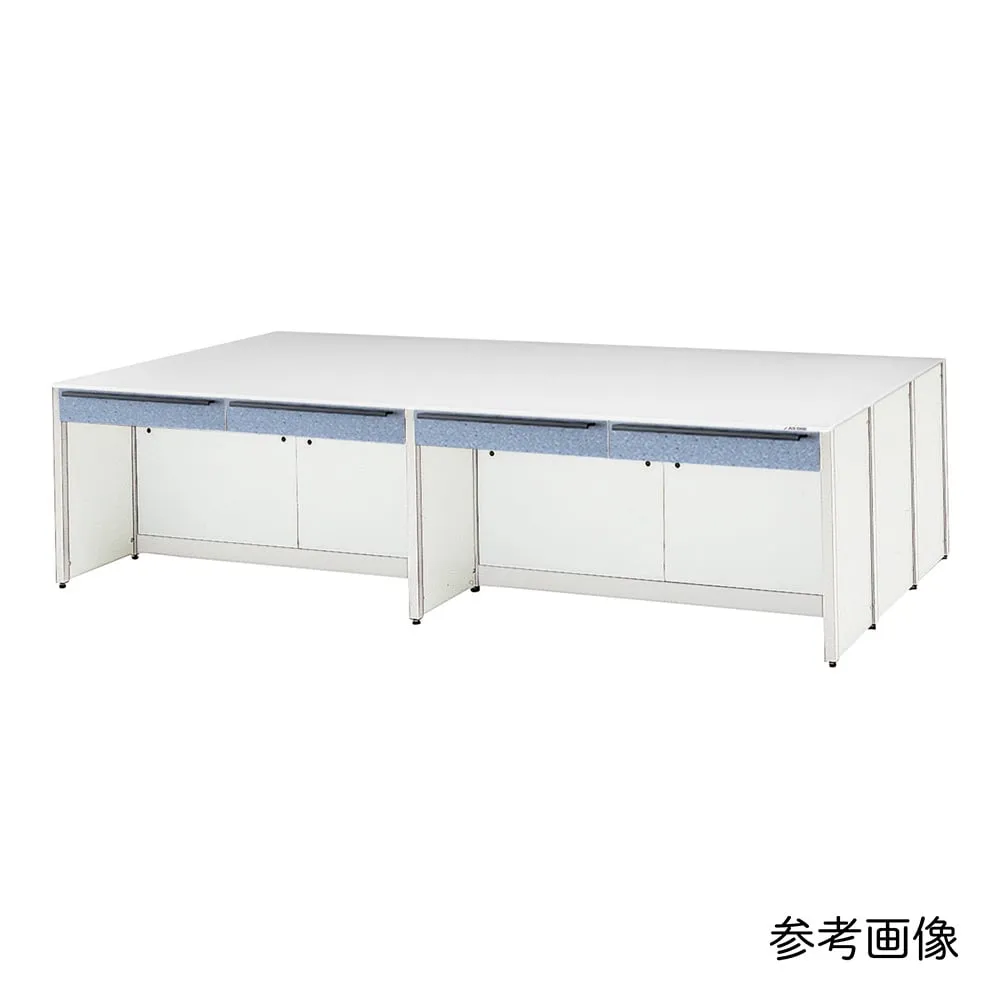 4-5575-01 Central Laboratory Table (Glass Top Lab Table) 1800 x 1200 x 800 mm HBO-1812GT