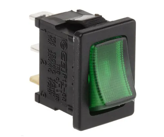 63-4619-01 RS PRO Illuminated Single Pole Single Throw (SPST), On-None-Off Rocker Switch Panel Mount 419-788