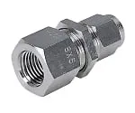61-7637-18 Stainless Steel (SUS316) Tightening Fitting Female Bulkhead Straight R1/8 NSMF0420-01