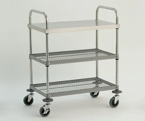 61-3796-30 W7 Type Service Wagon (Column/Stainless Steel (SUS430)) D460 x W610 x H960mm W7A-P4606