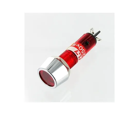63-3168-28 Neon Bracket Cylindrical with Hood 200 to 250 VAC Red BN-35-2-R
