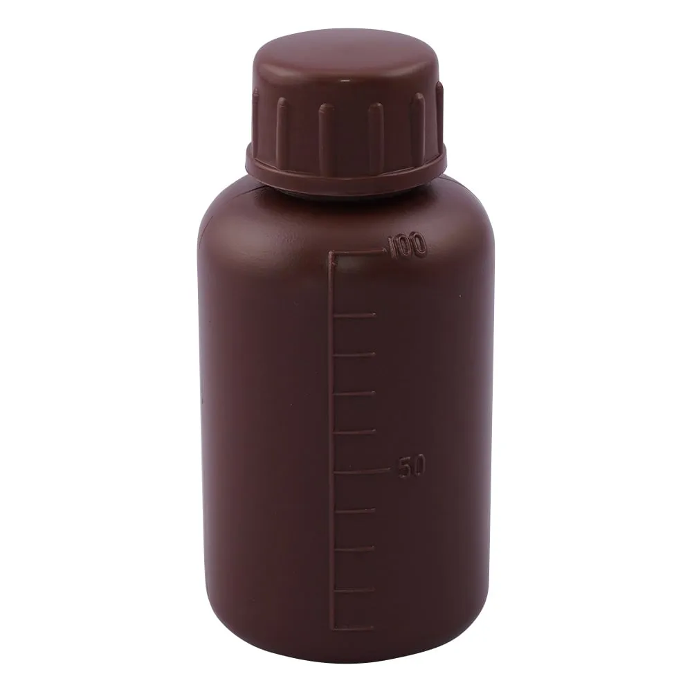 2-5076-01-77 Narrow Mouth Round Light Shielding Bottle SCC (Brown) 100mL 5 Pieces x 2 Bags -