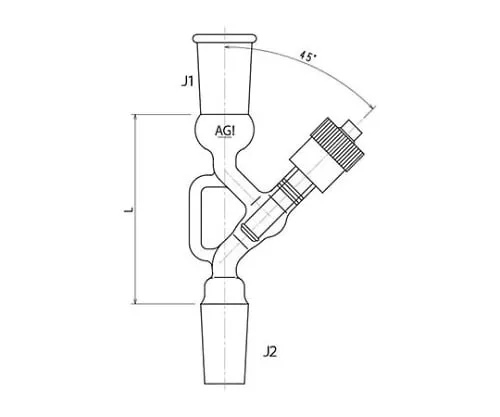 61-4719-60 High Vacuum Greaseless Straight Valve 2496-1L