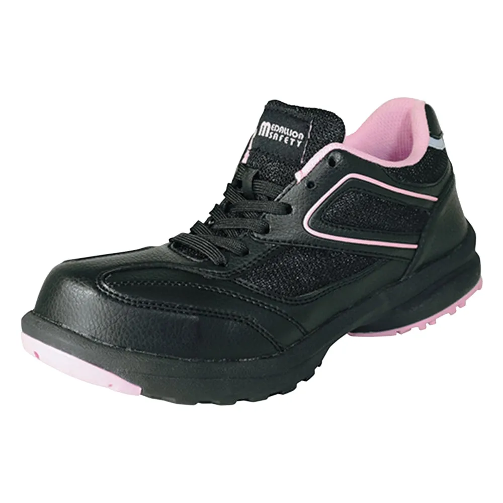 3-4950-01 Safety Shoes For Women Medallion Safety Black 22.5cm #507