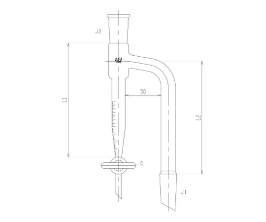 62-2110-35 Distilling Receiver PTFE Cock 3656-10-4L