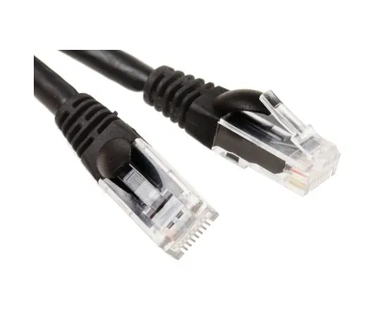 63-4645-92 RS PRO Black Cat6 Cable, U/UTP, Male RJ45/Male RJ45, Terminated, 2m 557-363