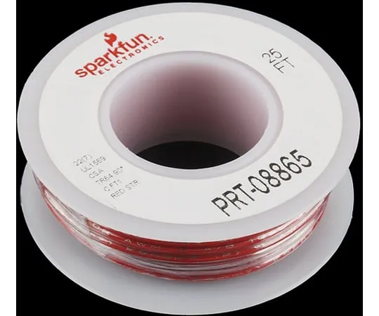 67-0454-36 Hook-up Stranded Wire - Red(22 AWG) PRT-08865