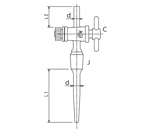 65-1837-81 Capillary Tube with PTFE Tap for Round Flask Applicable capacity 25 mL 3390-1M-45