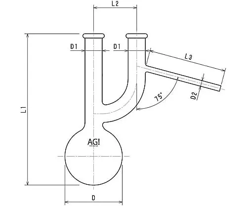 61-3629-90 Claisen Flask 100mL 3328-100