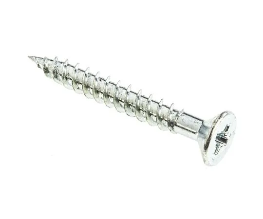 63-4640-38 Pozidriv Countersunk Steel Wood Screw Bright Zinc Plated, Clear Passivated, No. 10 Thread, 1.1/2in Length 529-157