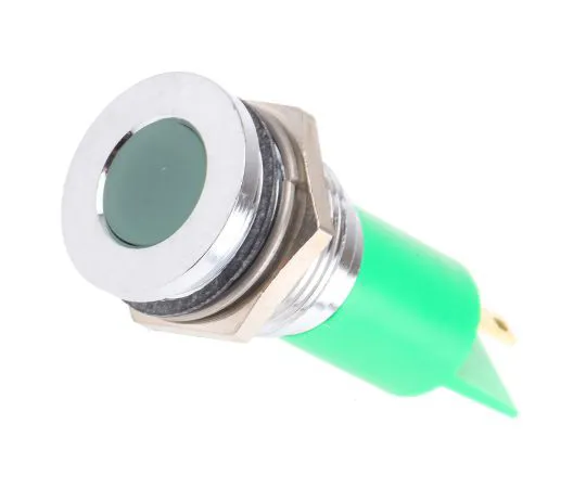 63-4587-40 RS PRO Green Indicator, 12 V, 16mm Mounting Hole Size, Solder Tab Termination 211-724