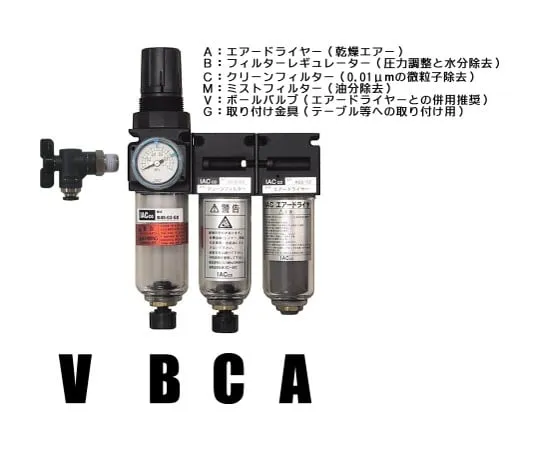 62-0955-73 Clean System (Air Dryer, Regulator, Filter) with Ball Valve ABC-45-V