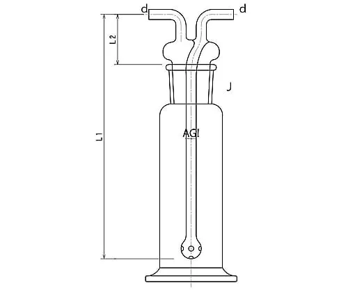61-3630-07 Muenck Type Gas-Washing Bottle 1000mL 4102-1000