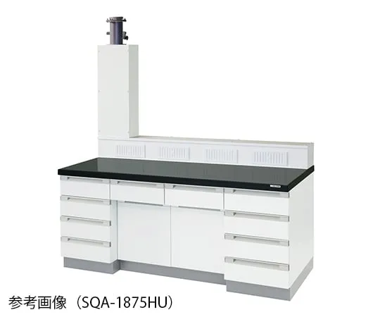 3-7760-01 Laboratory side bench (Wooden type with exhaust unit) 1800 × 750 × 800/1770mm SQA-1875HU