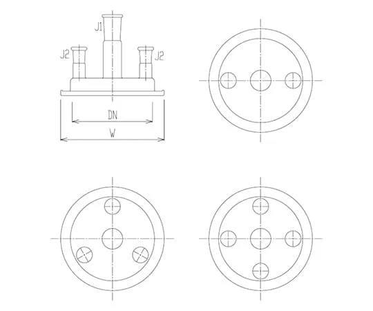 64-5087-66 Quartz Separable Cover two Port φ 115 1200-85-2