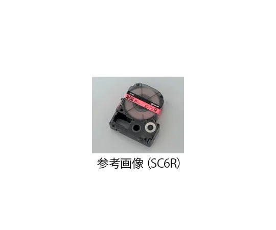 6-4007-06 Tepra PRO Label Printer Tape Cartridge Black Characters On Red 36mm Width SC36R