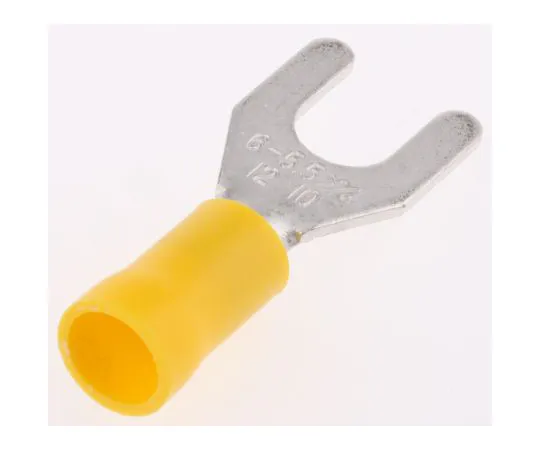 63-4641-52 RS PRO Insulated Crimp Spade Connector, 2.5mm² to 6mm², 12AWG to 10AWG, M6 Stud Size Vinyl, Yellow 534-474