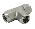 61-7636-26 Stainless Steel (SUS316) Tightening Fitting Union Tee φ4 NSE0420