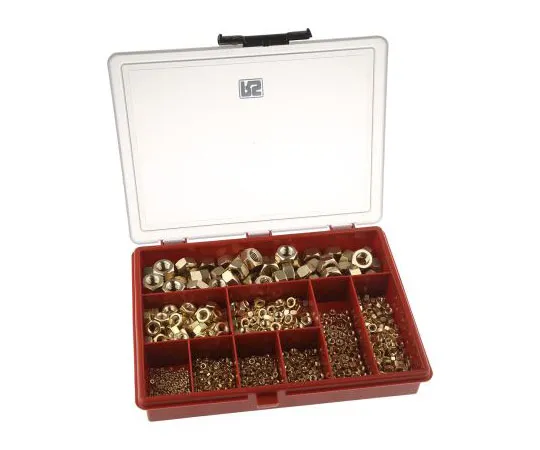 63-4138-61 RS PRO 1070 Piece Brass Hex Full Nuts Box 100-210