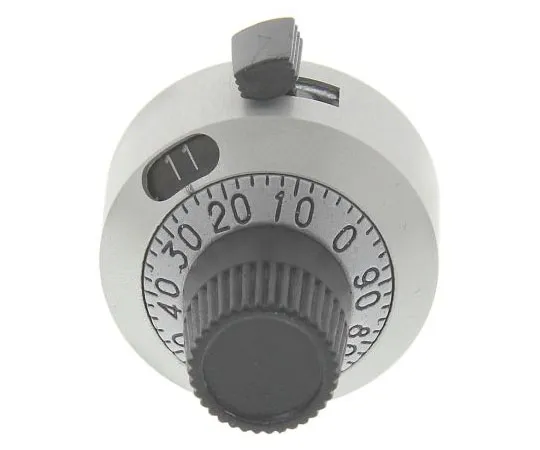 63-4140-09 Vishay Potentiometer Knob, Dial Type, 22.2mm Knob Diameter, Silver, 6mm Shaft 18B11B10