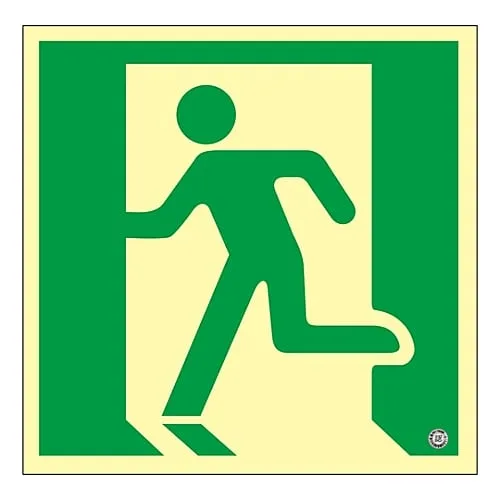 61-3397-90 High Luminance Phosphorescent Emergency Exit Direction Sign Phosphorescent SN-2805 360805