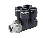 61-7633-16 Tube Fitting Double Branch A R1/4 Clean Package PAW4-02-C