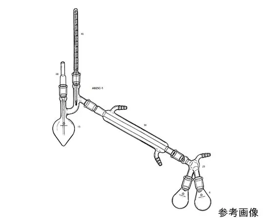 64-1060-63 Vacuum distillation apparatus by claisen flask AB25C-1-1