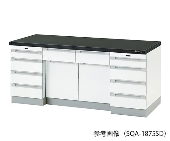 3-4345-11 Laboratory side bench (Wooden type with slide shelf) 1800 × 750 × 800mm SQA-1875SD