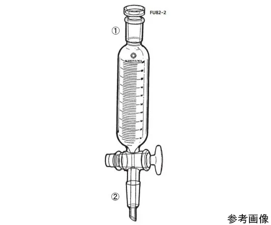 64-1068-45 Connected Cylindrical Dripping funnel (With Scale) FU82-2-1