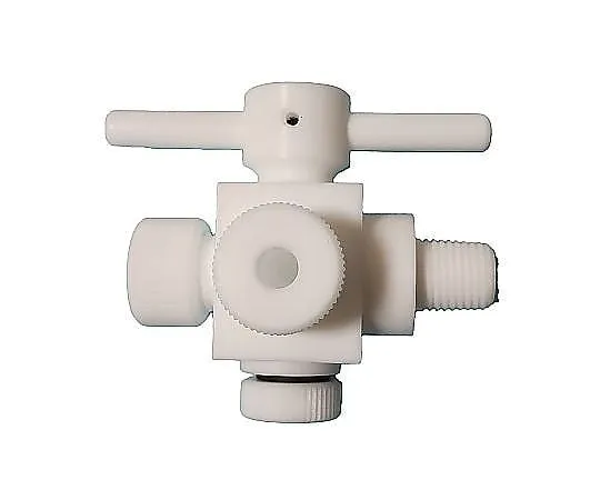 2-763-02 Asflon(R) YK Connection Half Male Screw Cock Three-Way AF-YK8