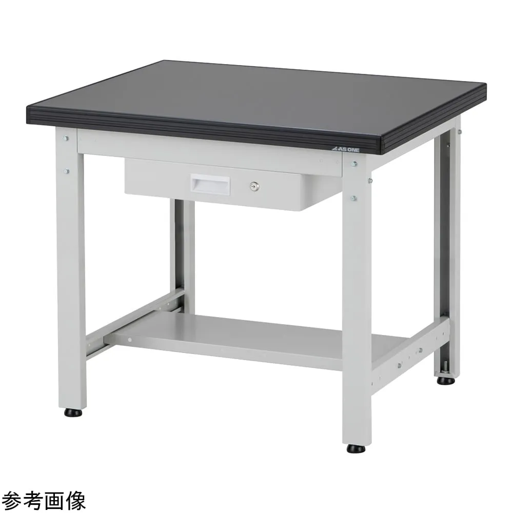 4-5054-01 Chemical resistant load-bearing workbench (with drawers and lower shelves) approx. 44 kg AWT-0975DL