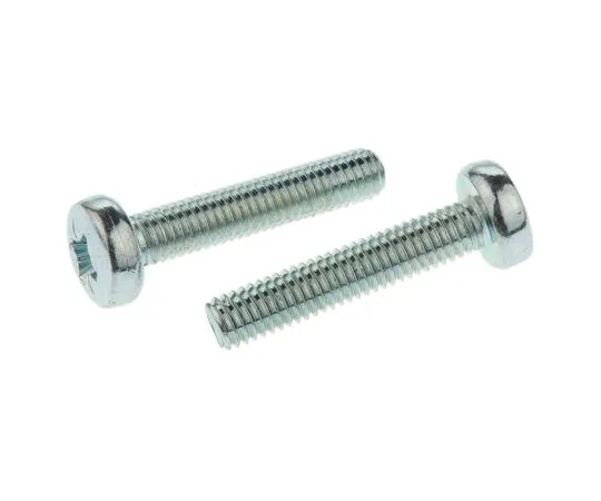 63-4645-05 RS PRO, M5 Pan Head, 25mm Steel Pozidriv Bright Zinc Plated 553-649