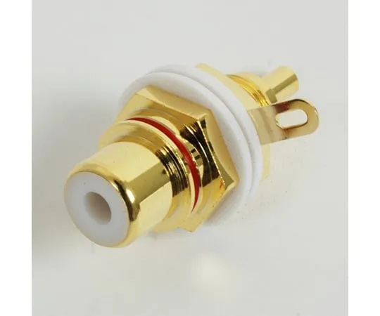63-3048-89 RCA Jack Red 10 phi Hole for Panels/Gold-Plated/Insulated RJ-2000B-TR