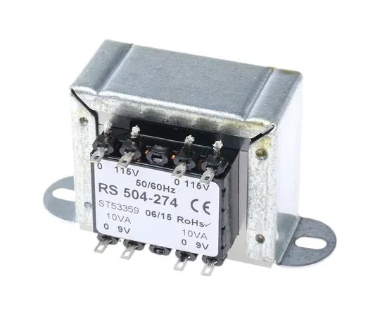 63-4636-45 RS PRO 20VA 2 Output Chassis Mounting Transformer, 9V ac 504-274