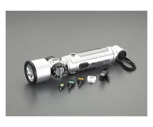 61-8955-70　［Discontinued］Radio With LED Light [Hand Crank Power Generation]　EA758-5