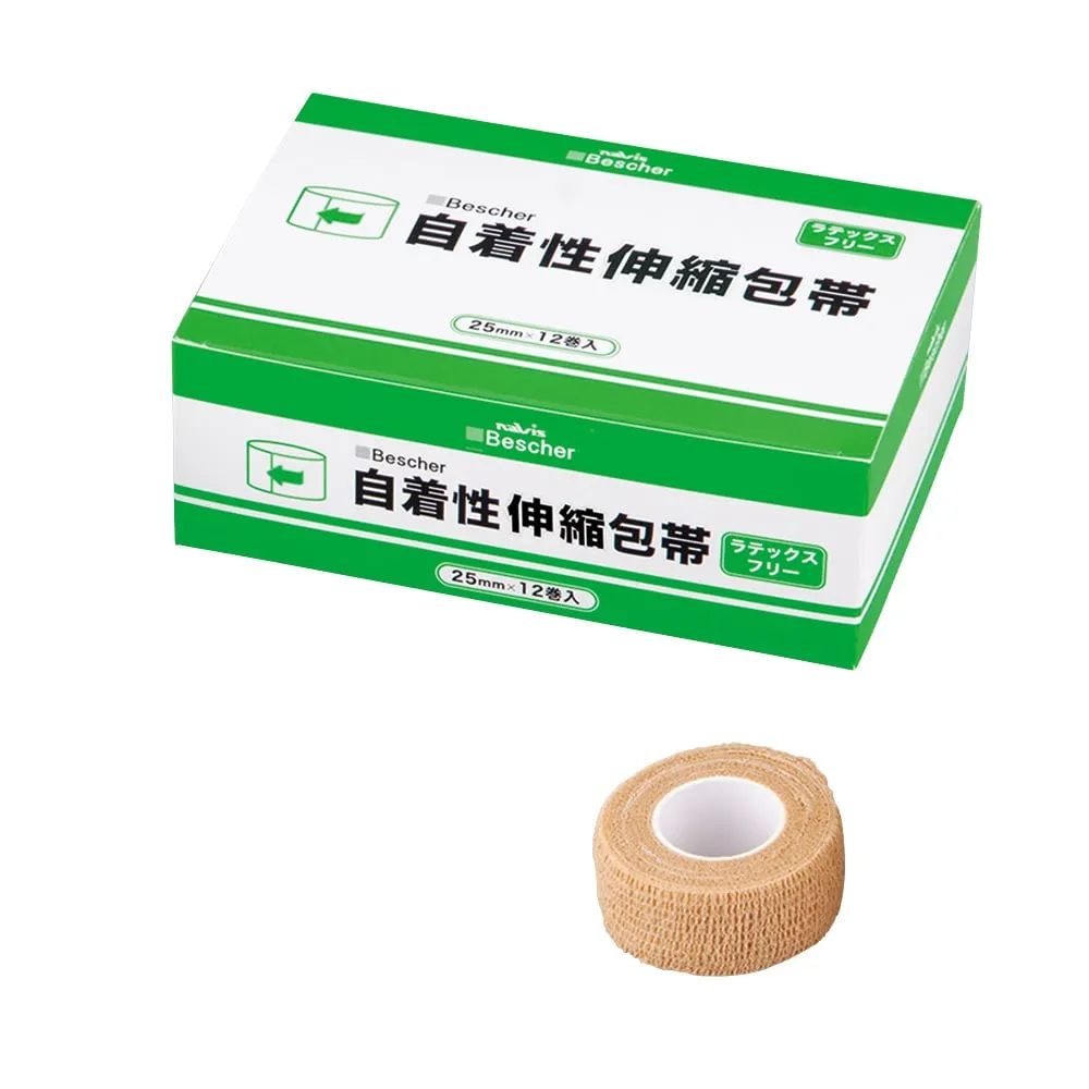 7-7689-01 Bescher Self-Adherent Elastic Bandage 25 mm x 4.5 m Pack of 12 25-BG