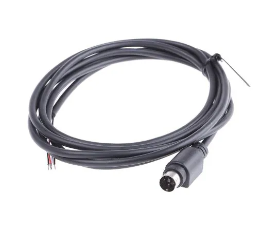 63-4628-81 RS PRO 2m 3-Way Male Moulded Plug to Free End Black DIN Cable Assembly 463-489