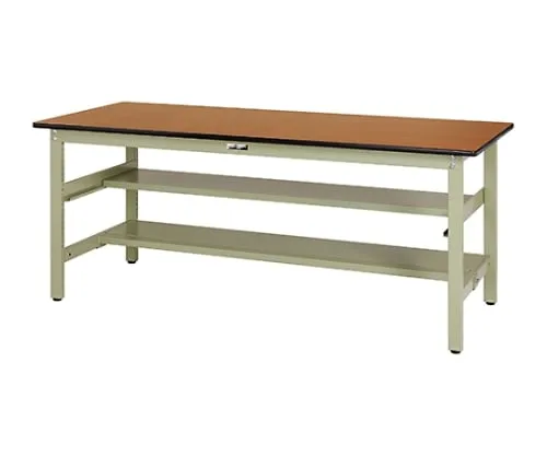 61-3752-11 Work Table 300 Series with Fixed Intermediate Shelf H900mm with Single-Sided Shelf Board SWPH-660TS1-MG