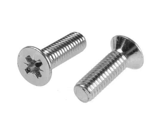 63-4644-93 RS PRO, M6 Countersunk Head, 20mm Steel Pozidriv Bright Zinc Plated 553-526