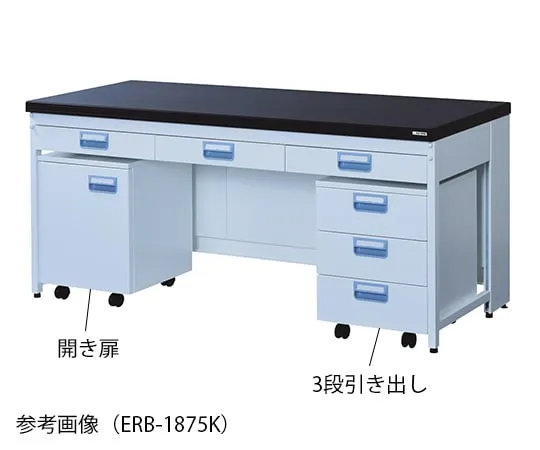 3-4134-01 Side Laboratory Bench Steel Type, Suspension Drawer, with Wagon 1200 x 600 x 800 ERB-1260K