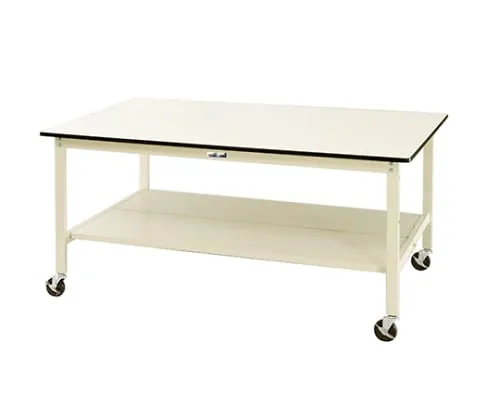 61-3763-27 Work Table Wide And Mobile Type H856mm, Including Double-Sided Shelf Board SWPWC-1812TT-Ⅱ SWPWC-1812TT-II