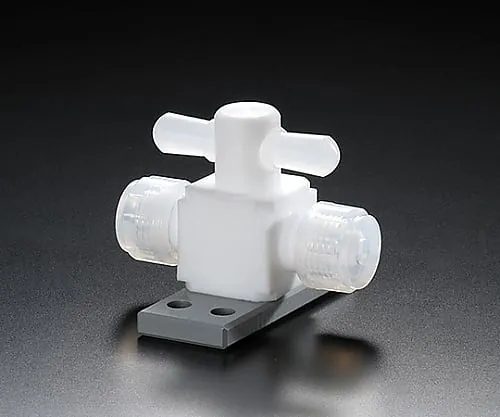 61-3537-32 Fluorocarbon Resin Two-Way Valve Injection Type with Base 6φ NR1327-01