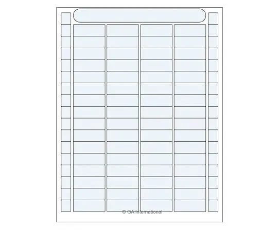 3-8727-01 Transparent Low-Temperature Autoclave Label (Laser Printer Type) 64 Pieces x 16 Sheets DFLT-62TR