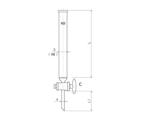 61-4708-53 Chromatography Column, (with Filter, with Glass Cock) 3806-10/300